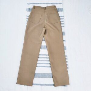 Aritzia Wilfred "Melina" Straight Fit Tan Vegan Leather Pants- New